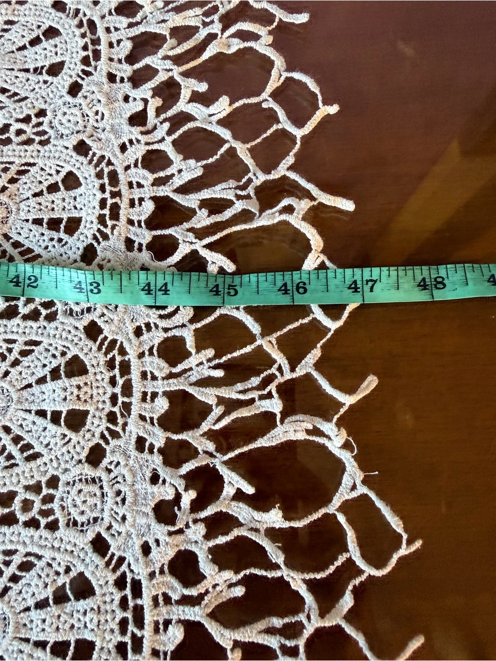 Alluring Beulah Lace embroidered Sheer Lace Duster Robe in Ivory - Picture 9 of 10